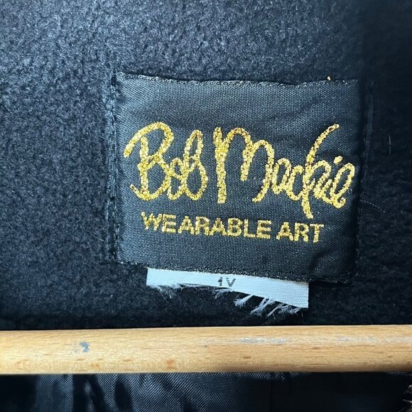 Bob Mackie Wearable Art Faux Fur Collar Embroidered Vest- Size 1x - Picture 6 of 7